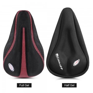 Bike Saddle Cushion Bicycle Seat Cover Silicone Gel Cover Ergonomic Comfortable Bicycle Saddle Cover for Stationary Exercise Bike Cycling Road Bike