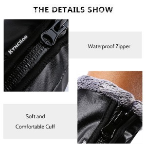 Kyncilor Winter Outdoor Sports Gloves Screen-Touching Leather Gloves Fashion Warm-Keeping Gloves Cold Weather Windproof Cycling Gloves