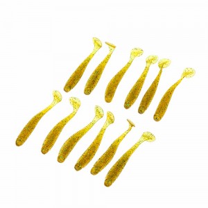 12Pcs 5cm / 0.6g Soft Artificial Fishing Lures Small Size Lightweight Grub Worm Swimbaits