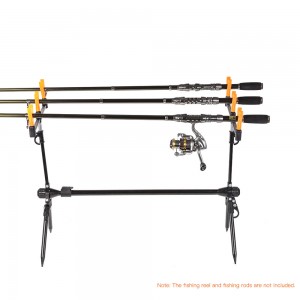 Lixada Adjustable Retractable Carp Fishing Rod Pod Stand Holder Fishing Pole Pod Bracket Fishing Tackle Fishing Accessory