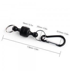 Fishing Magnetic Tool Release Holder Fly Fishing Retractor Net Release Clip with Keychain Carabiner