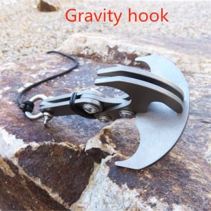 Large Size Stainless Steel Gravity Hook Carabiner Strong Magnet Outdoor Foldable Grappling Claws Multifunctional Car traction Rescue EDC Tool Tactical Emergency Key Chains Camping Travel Kits Climbing
