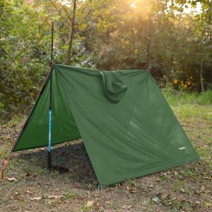 TOMSHOO Multifunctional Lightweight Raincoat with Hood Hiking Cycling Rain Cover Poncho Rain Coat Outdoor Camping Tent Mat