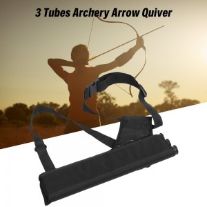 Archery Quiver 3 Tubes Arrow Quiver Tube Arrow Holder for Back or Waist Use