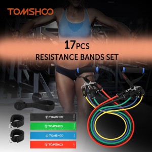 TOMSHOO 17Pcs Resistance Bands Set