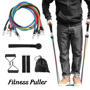 11 Pcs/Set Fitness Puller Multi-functional Muscle Strength Yoga Training Rope Resistance Belt