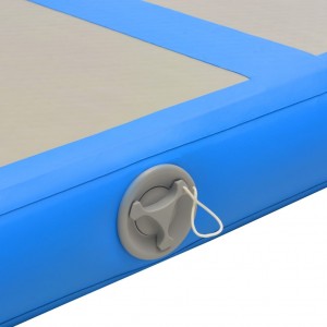 Inflatable exercise mat with pump 500 × 100 × 10 cm PVC blue