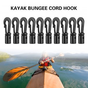 Pack of 10 Boat Kayak Canoe Bungee Shock Cord Hook Hanging End Hooks Kayak Accessories