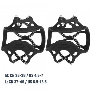 1 Pair Ice Crampons Winter Snow Boot Shoes Covers Ice Gripper Anti-skid Snow Traction Cleats