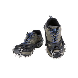 Lixada Traction Cleats Spikes Crampons Ice Snow Grips with 19 Stainless Steel Spikes Anti Slip Shoes Cover for Outdoor Walking Hiking and Climbing