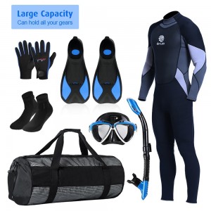 Lixada Mesh Duffel Gear Bag Snorkel Equipement Carry Bag for Mask Snorkel Fins Scuba Diving Surfing Gear