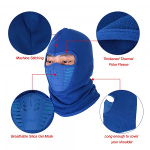 Winter Fleece Warm Full Face Cover Anti-dust Windproof Ski Mask