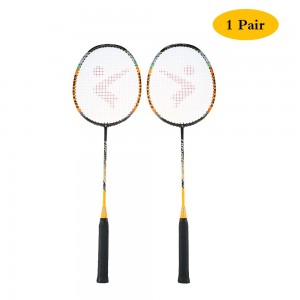 2 Player Badminton Racket Replacement Set Ultra Light Carbon Fiber Badminton Racquet with Bag