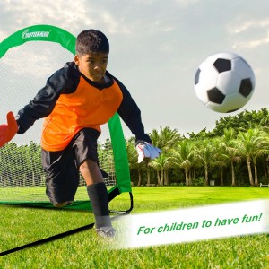 48*30*30in Semicircle Portable Folding Soccer Goal Child Pop Up Soccer Goal for Sports Training Backyard Playground
