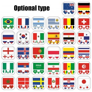Football Fan National Flag Sticker for 2018 FIFA World Cup