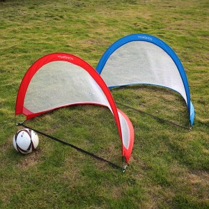 TOMSHOO 2pcs Pop Up Soccer Goal Portable Soccer Nets with Carry Bag Sizes 2.3feet / 4feet / 6feet