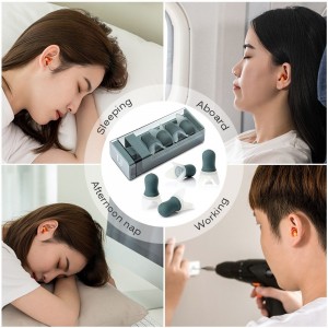 Noise Cancelling Ear Plugs Sound Blocking Earplug Noise Reduction Reusable with Storage Case for Sleeping Snoring Shooting Swimming